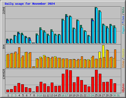 Daily usage for November 2024
