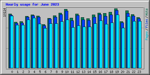 Hourly usage for June 2023