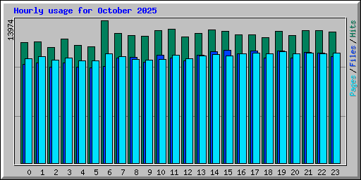 Hourly usage for October 2025